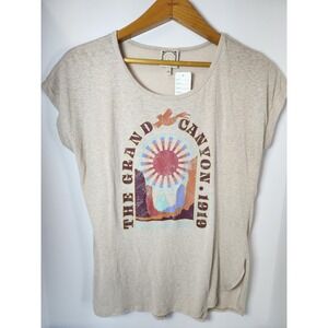 Trueself Grand Canyon 1919 Graphic T-Shirt Oatmeal Heather Gold Glitter